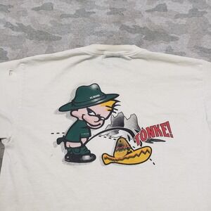 Vintage AAA Shirt Mens Large White Short Sleeve Y2k